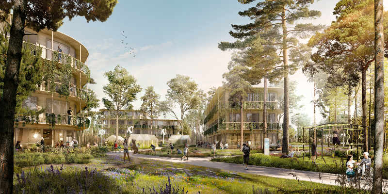 The concept proposal from UNStudio and UNSense for a new intergenerational health themed urban district in Milan has been selected by Unipol for further design development