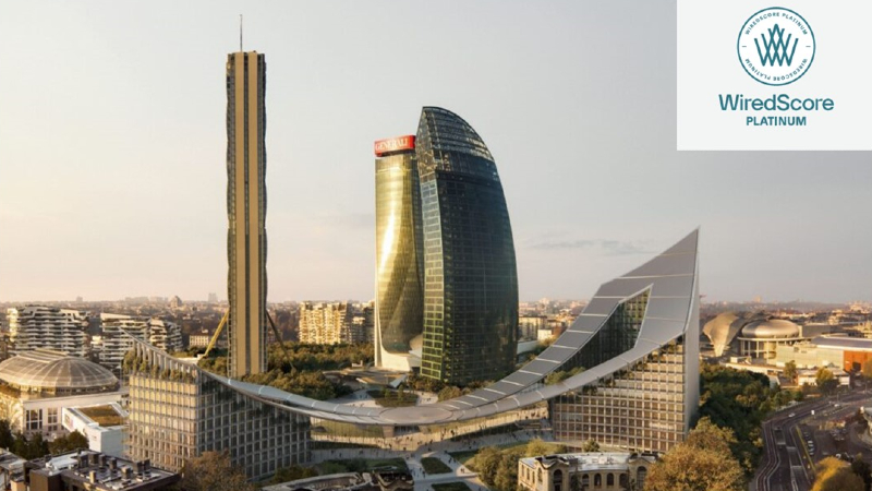 CityWave in Milan is the first building complex in Italy to achieve WiredScore certification with a Platinum rating
